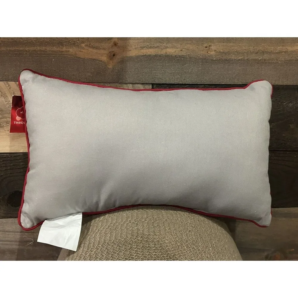 St Nicholas Square Noel Throw‎ Pillow Grey 12